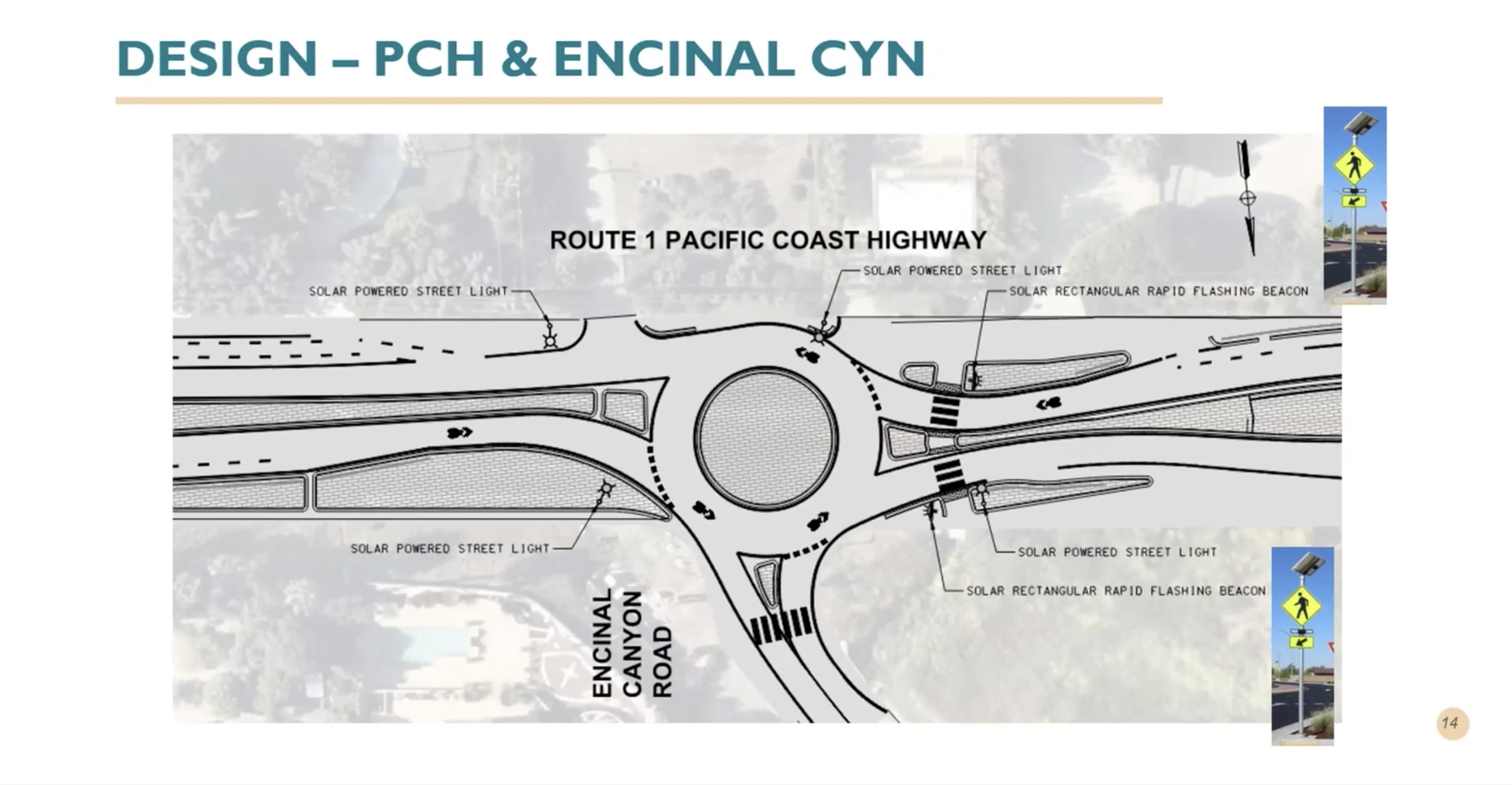Encinal Canyon Road roundabout design